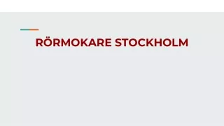 RÖRMOKARE STOCKHOLM