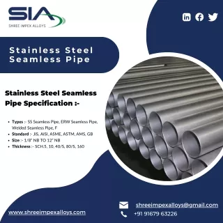 India-based producer and supplier of seamless stainless steel pipe