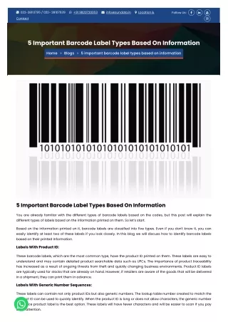 5 important barcode label types based on information_ Selection guide