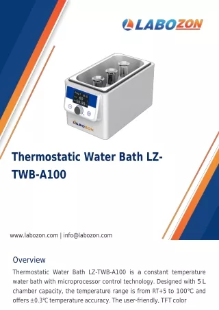 thermostatic water bath lz twb a100