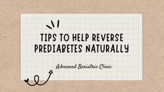 Tips to Help Reverse Prediabetes Naturally