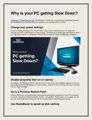 why is your pc getting slow down windows