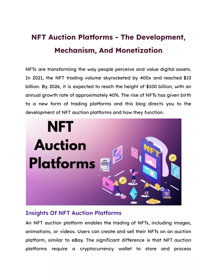 nft auction platforms the development