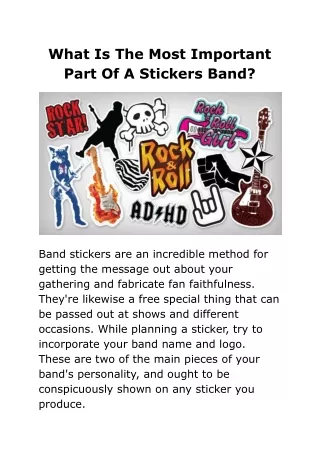 what is the most important part of a stickers band
