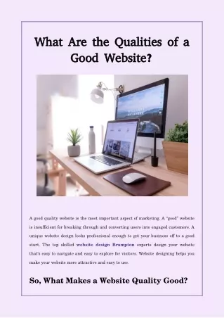 What Are the Key Elements of a Good Website?