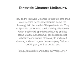 Fantastic Cleaners Melboune