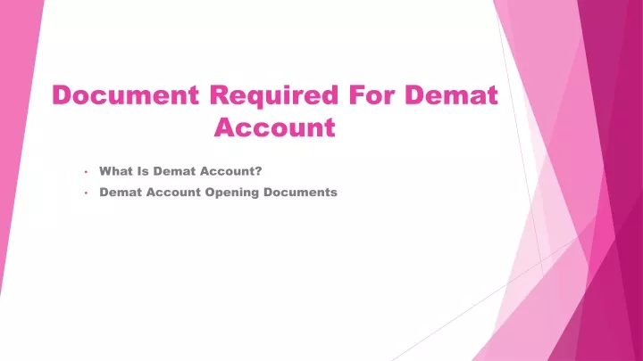 document required for demat account