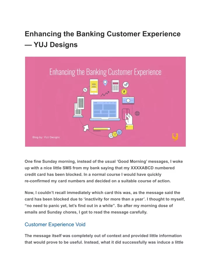 enhancing the banking customer experience