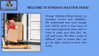 Storage in Dubai