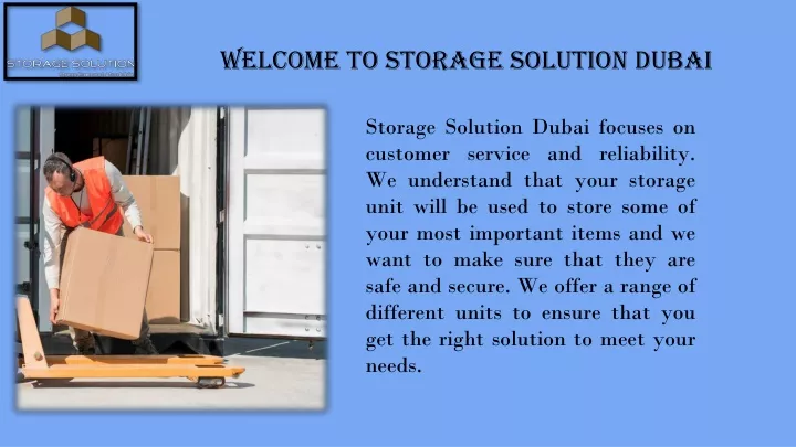 welcome to storage solution dubai