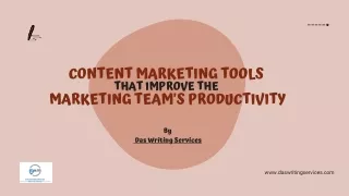 Content Marketing Tools that Improve the Marketing Team's Productivity