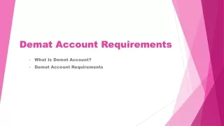 Demat Account Requirements | Motilal Oswal
