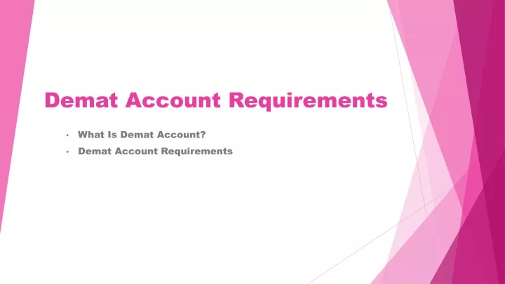 demat account requirements