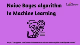 naive bayes algorithm in machine learning