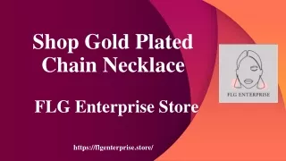 Shop Gold Plated Chain Necklace - FLG Enterprise Store