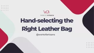 How to Identify Quality leather bags