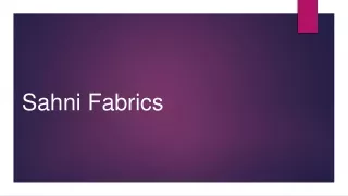 sahni fabrics