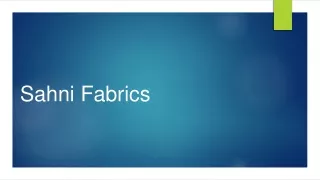 sahni fabrics