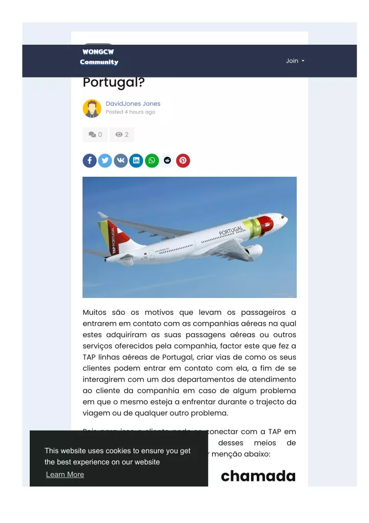 other como ligar para a tap em portugal