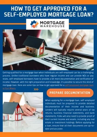 How to Get Approved for a Self-Employed Mortgage Loan?