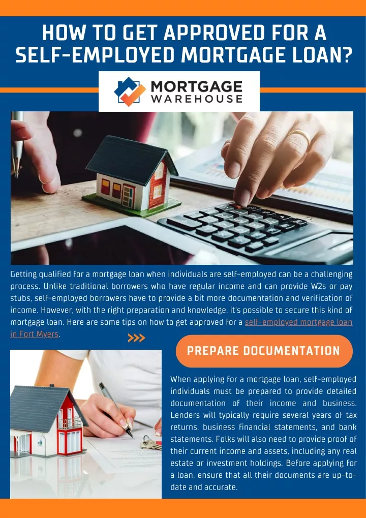 how to get approved for a self employed mortgage