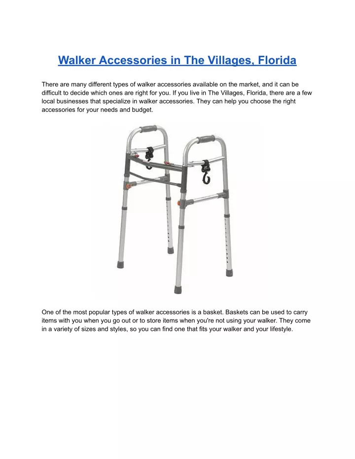 walker accessories in the villages florida