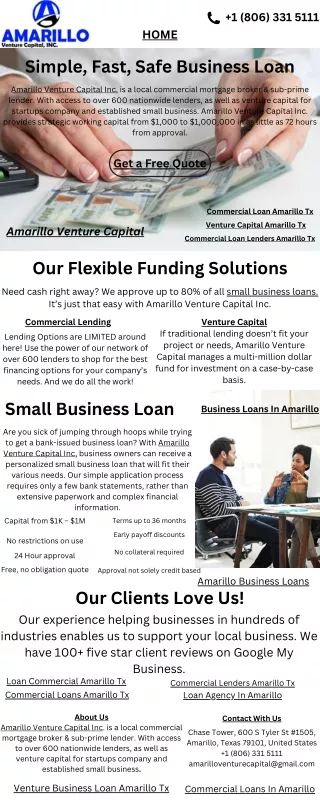 Commercial Loan Lenders Amarillo Tx