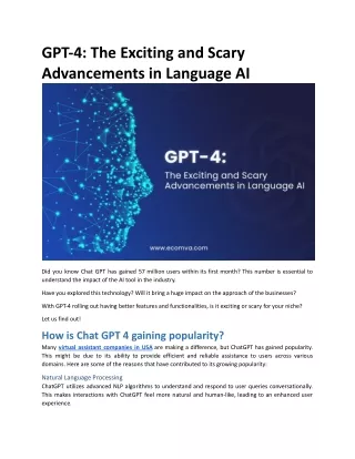 gpt 4 the exciting and scary advancements