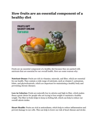 how fruits are an essential component
