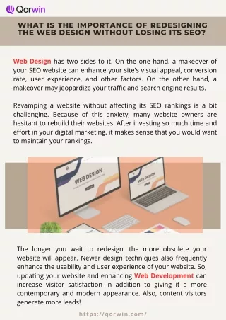 What is the importance of Redesigning the Web design without losing its SEO