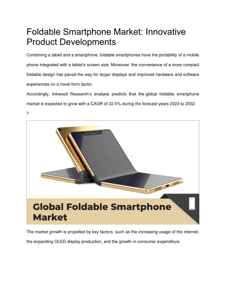 foldable smartphone market innovative product