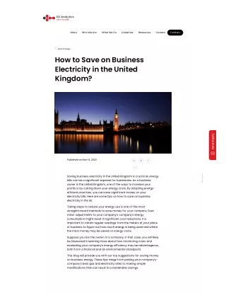 How to Save on Business Electricity in the United Kingdom?