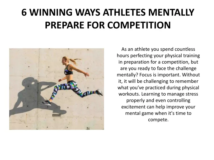 6 winning ways athletes mentally prepare for competition