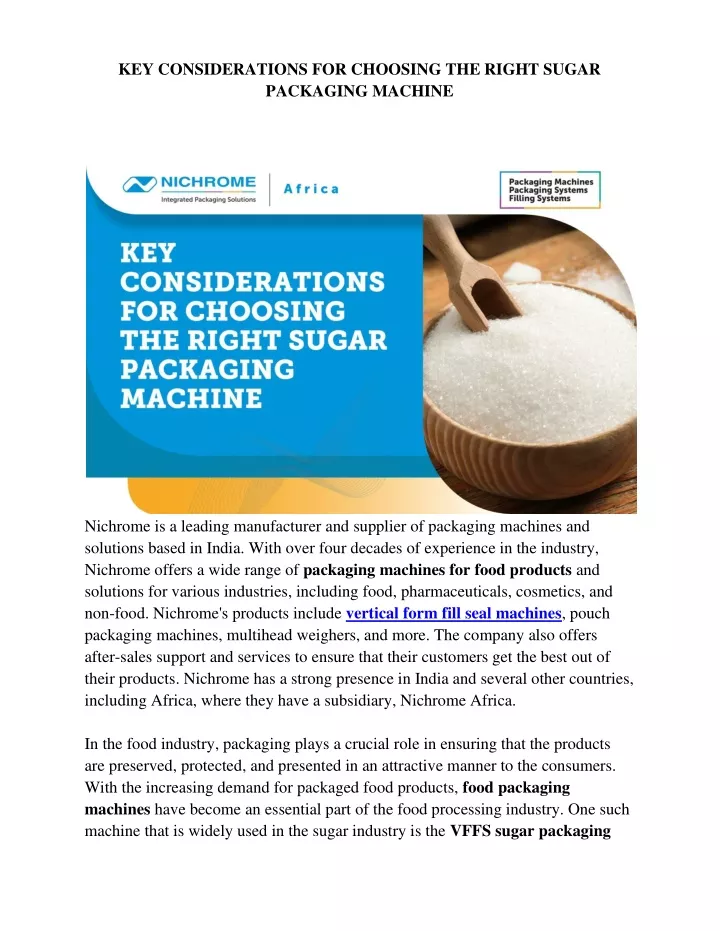 key considerations for choosing the right sugar