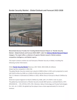 border security market global outlook