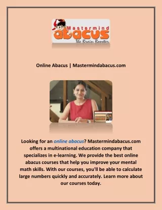 Online Abacus | Mastermindabacus.com