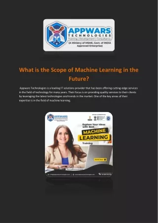 What is the Scope of Machine Learning in the Future -PDF
