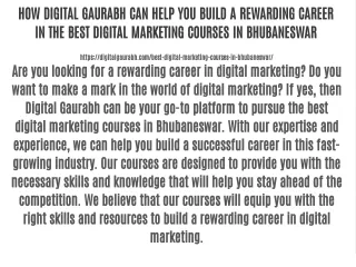 how digital gaurabh can help you build