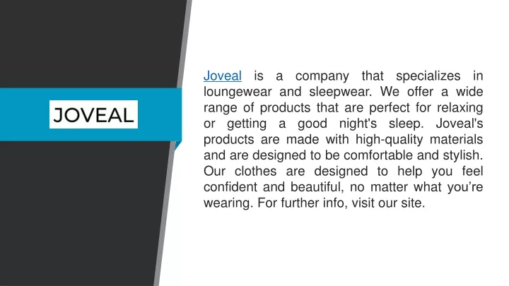 joveal is a company that specializes