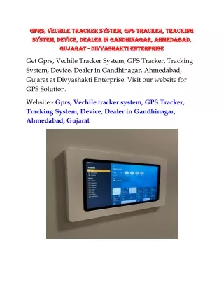 Gprs, Vechile Tracker System, GPS Tracker, Tracking System, Device, Dealer in Ga