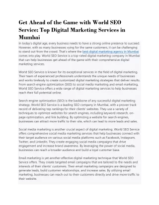 best Digital Marketing Services in Mumbai