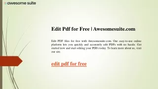 Edit Pdf for Free Awesomesuite.com