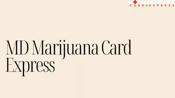md marijuana card express