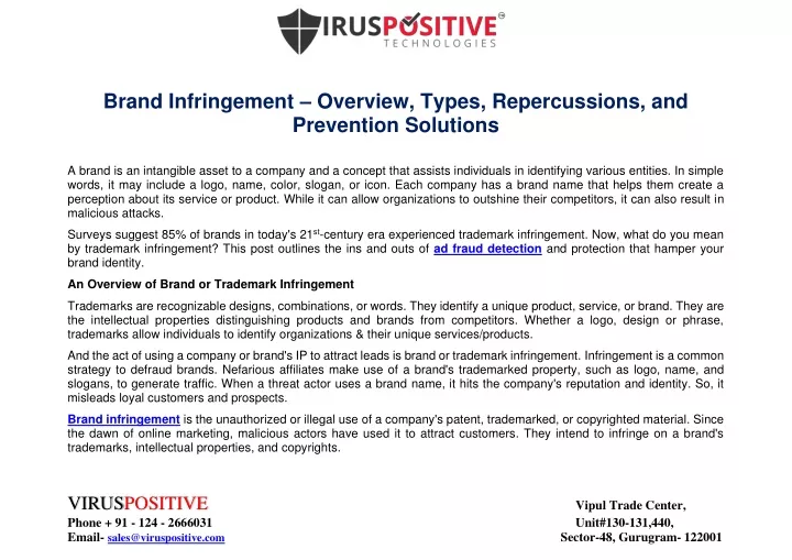 brand infringement overview types repercussions