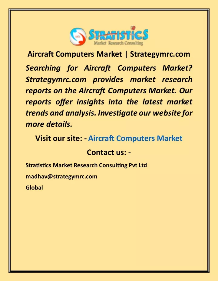 aircraft computers market strategymrc com