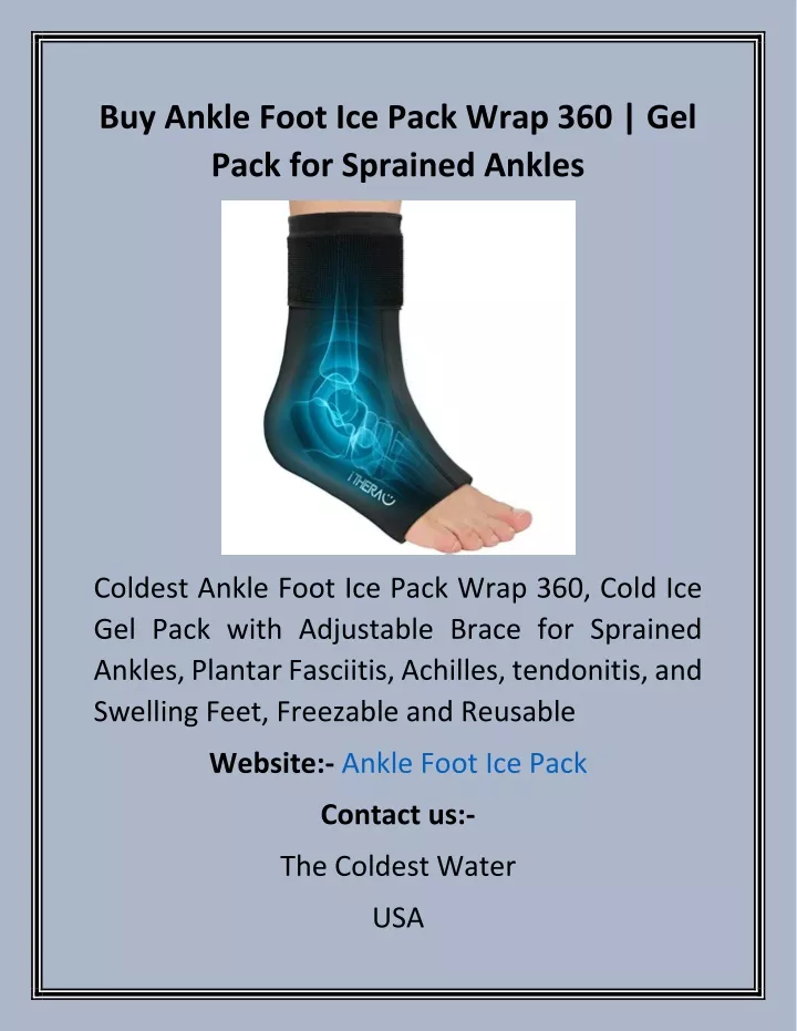 buy ankle foot ice pack wrap 360 gel pack