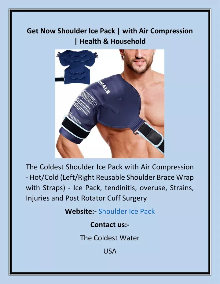 get now shoulder ice pack with air compression