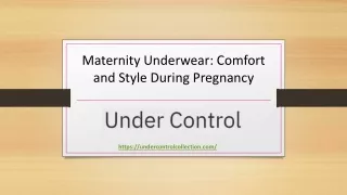 Maternity Underwear  Comfort and Style During Pregnancy