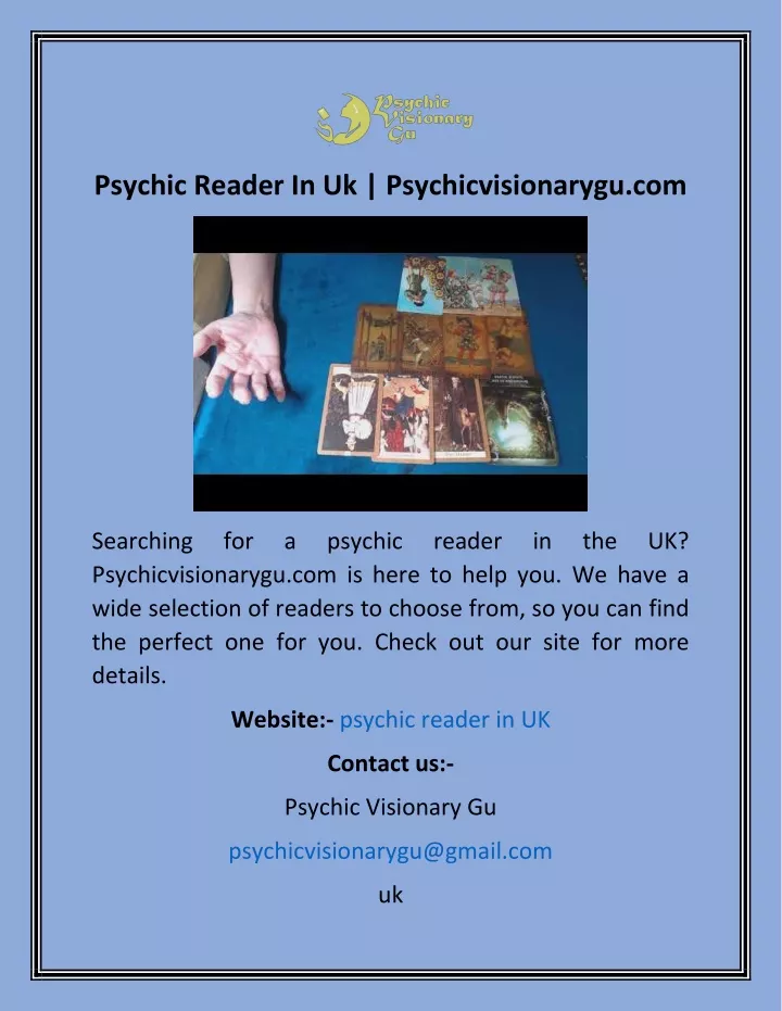 Ppt Psychic Reader In Uk Psychicvisionarygu Powerpoint Presentation