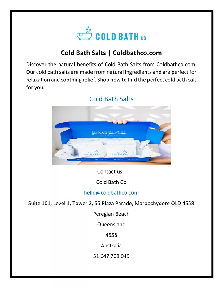 cold bath salts coldbathco com